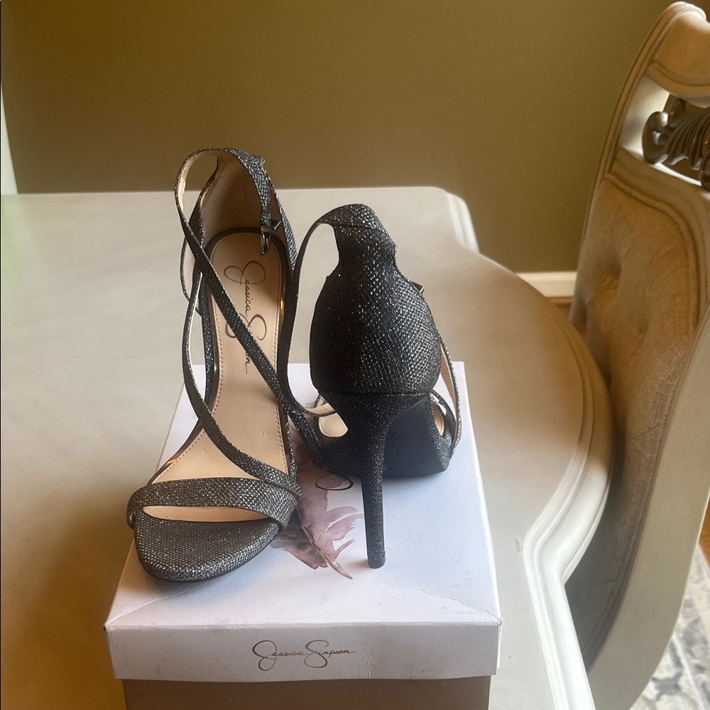 Jessica Simpson Glittery Black Heels